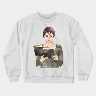 Elizabeth Bennett reading Crewneck Sweatshirt